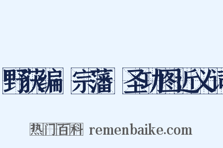 野获编·宗藩·圣功图近义词是什么意思的图片